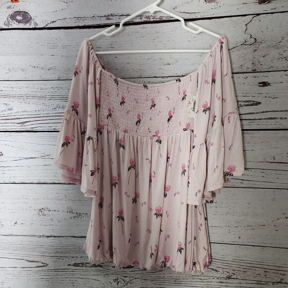 Free People Lana Pink Floral Rayon Shirt Small - Picture 3 of 6